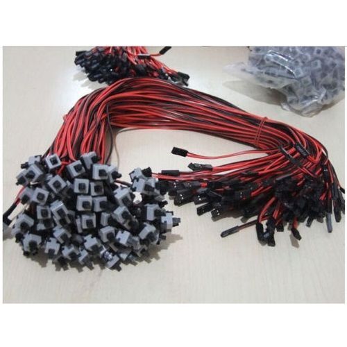 10x Power Cable and Button Switch for PC Replacement On Off Switch Reset 10pcs