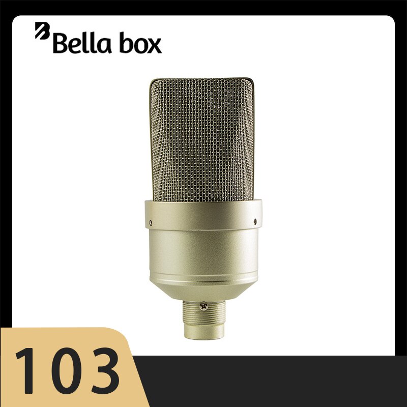 Bella box 103 studio XLR microphone capacitor, computer game recording microphone, sound card, Podcast