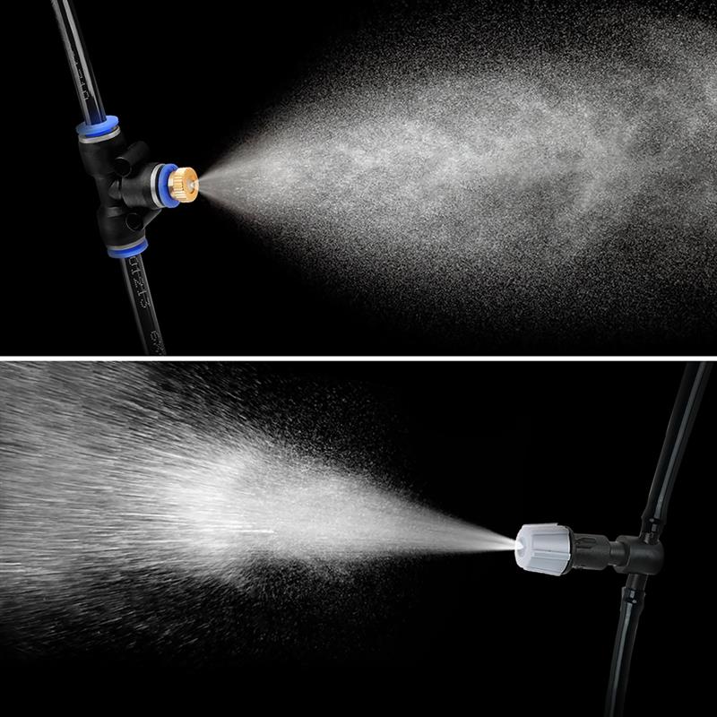 Sistema de enfriamiento de niebla, Kit de niebla para exteriores, sistema de riego para Patio DIY, jardín, invernadero, sistema de enfriamiento de niebla de trampolín