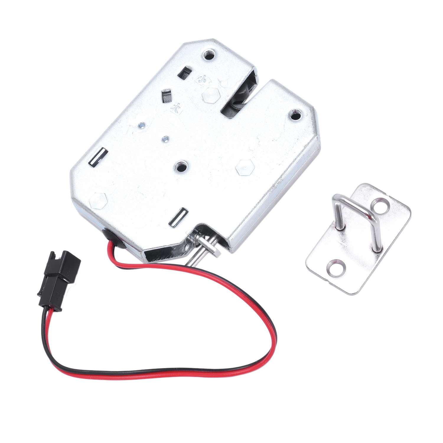 Elektrische Controle Lock Dc 12V 2A Elektromagnetische Deurslot Kast Lade Lockers Lock Klink Koolstofstaal Zilver Hangslot