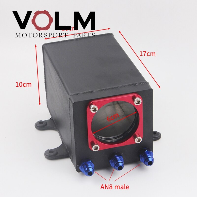 auto 60mm single port external 044 fuel pump tank racing Billet aluminium fitting: an8 male