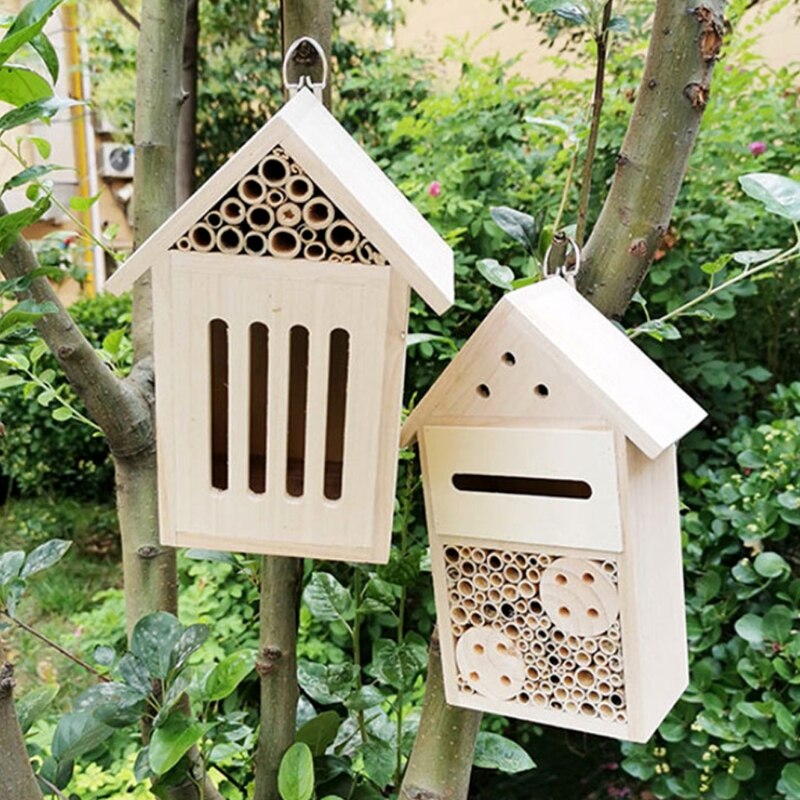 Wooden Insect Hotel Natural Wood Hanging Insects H... – Vicedeal