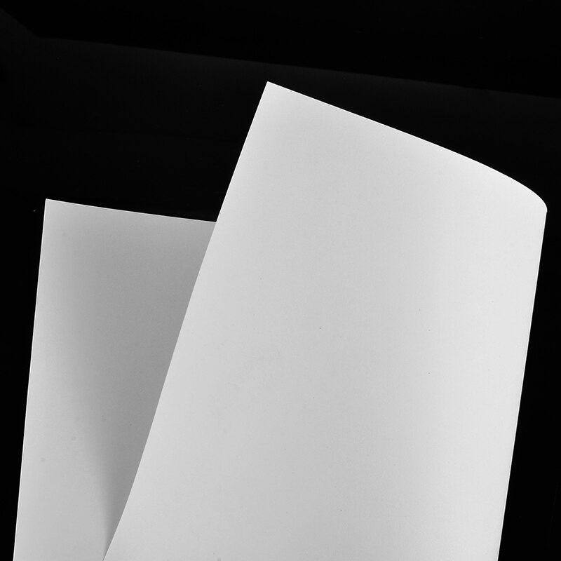 Papel de calcomanía de tobogán de agua de tamaño A4, Blanco claro, uso conveniente, papel de transferencia de deslizamiento de agua de inyección de tinta, herramienta de patrón de ropa DIY, 5 uds.