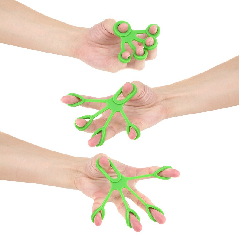 Finger Hand Grip Strengthener Silicone Hand Resistance Band Strength Trainer Fingers Exerciser ZJ55