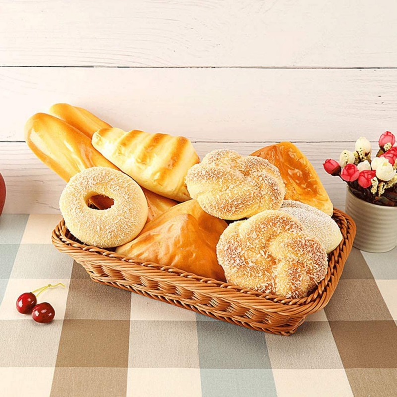 Obst Tee Snack Brot Ablage Handgewebte Rattan Weiden Korb 22/30/35 cm Picknick Kosmetische Lagerung Kasten Küche Haushalt Werkzeug