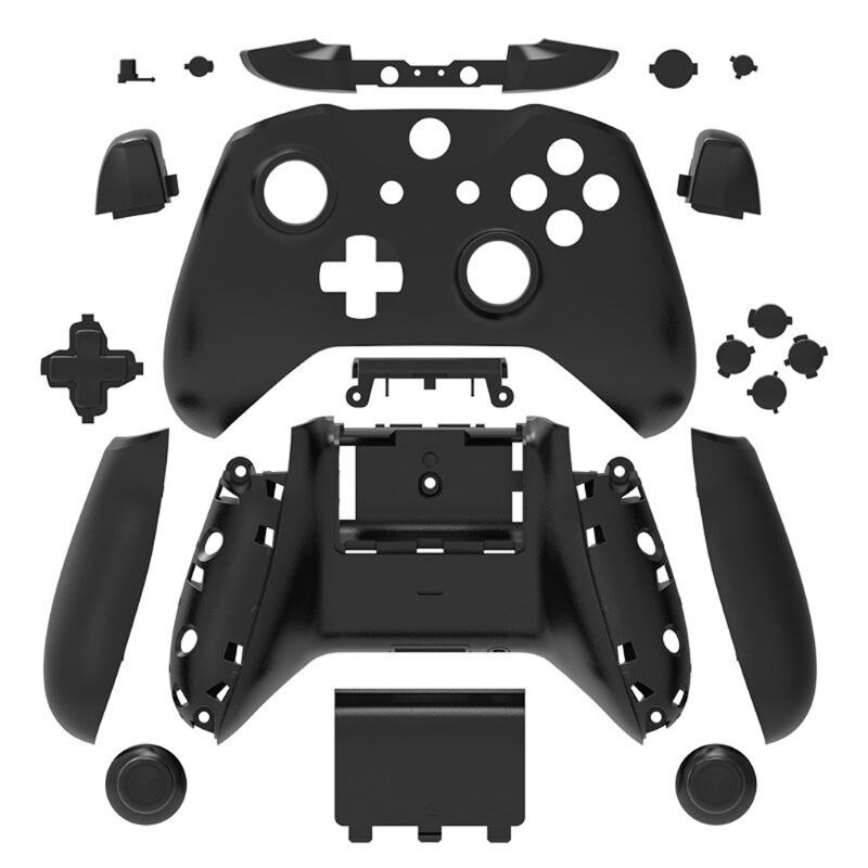 Shell For Xbox One Slim Replacement Full Shell And Buttons Mod Kit Matte Cover: Black