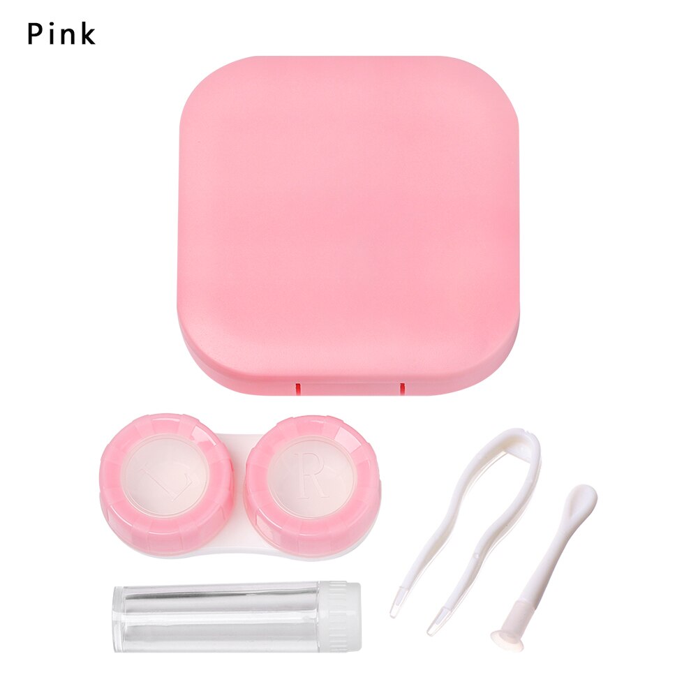 Portable Contact Lens Box Flower Eye Contact Lenses For Eyes Contacts Lenses Box Travel Eyes Care Kit: 3