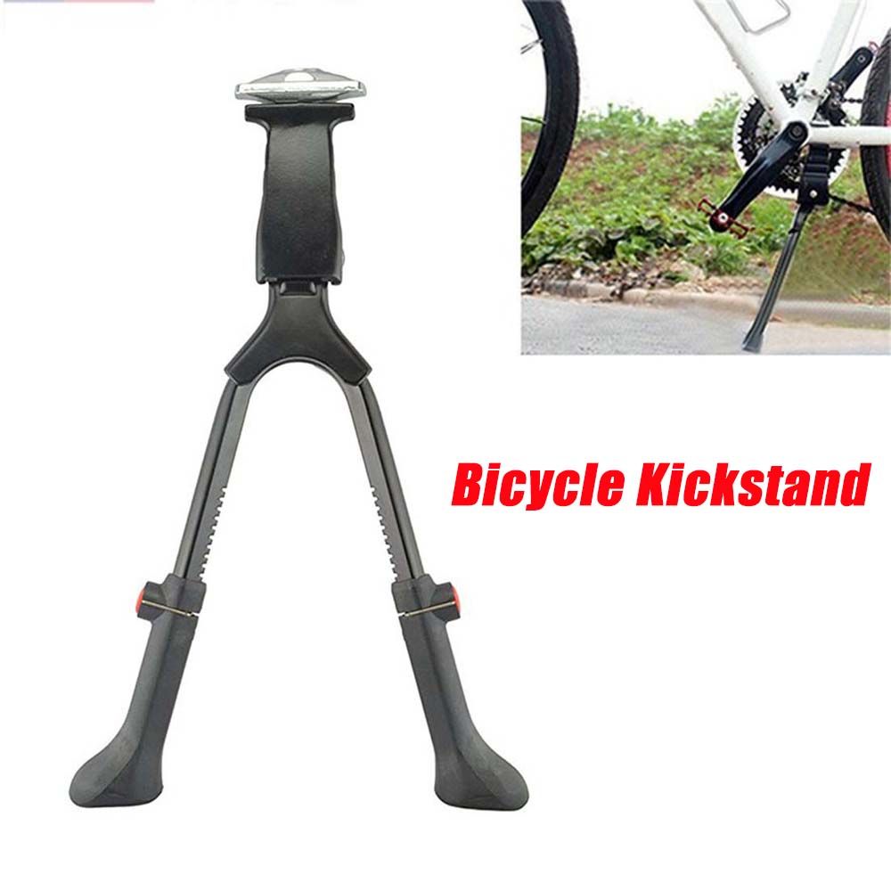 Bike Prop Aluminium Dubbele Been Fiets Stand Dubbele Kickstand Fietsen Accessoires Parking Rack Fiets Kickstand
