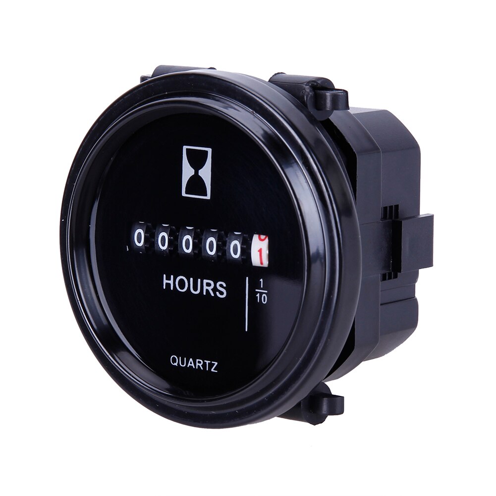 12v 24v 36v Mini Hour Meter Marine Boat Engine 2" Round Waterproof Gauge Car Trucks Mechanical Hour Meter Counter Timer