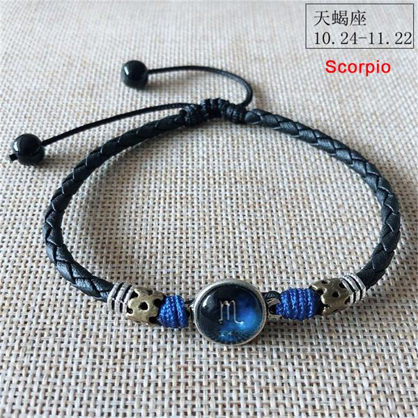 Twelve Constellation Anklets Jewelry Men Leg Bracelet Feet Accessories Male Ankle Bracelet enkelbandjes sieraden: TFJL049-5
