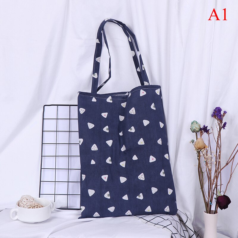 1PCS Eco High Capacity Grocery Bags Animal Print Shopping Tote Beach Handbag Cotton Linen Women Casual Reusable Shopping Bag: B1