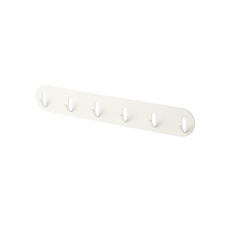 Ganchos de repisa de hierro para cocina, colgador de cocina para almacenamiento, sin estante para colgar en la pared, gancho de toalla Blanco/Negro, utensilios para el baño: white