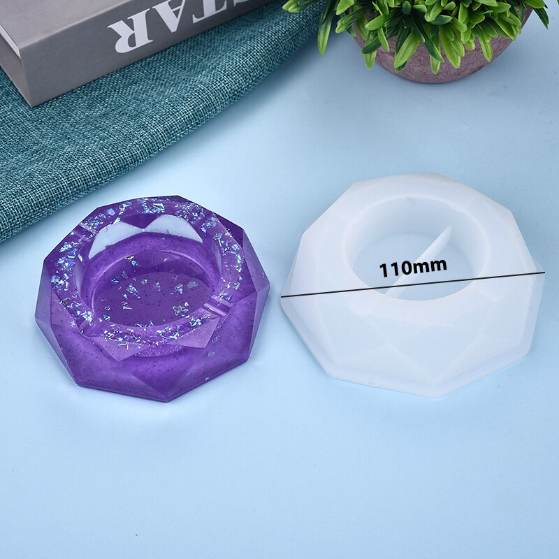 Silicone Mold Ashtray Resin Mold Heart Square Mold For DIY Resin UV Crystal Epoxy Crafts Crystal Ashtray Home Decoration: 06