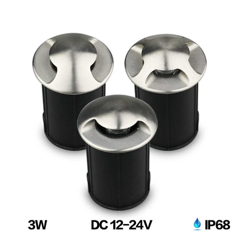 3W LED underground light,12-24 304 steel input IP68 led embedded lamp ,outdoor side outlet inground spot light,stair corner lamp