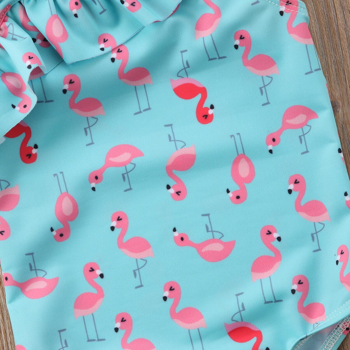 1-7y søde piger badetøj badedragt flamingo mønster strandtøj barn børn svømmedragt