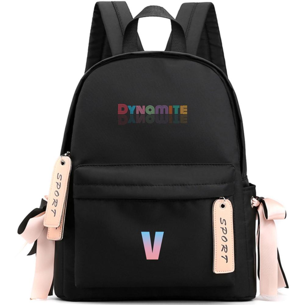 DYNAMITE backpack Album Bangtan Boys The same bowknot backpack schoolbag backpack female high school students large cap