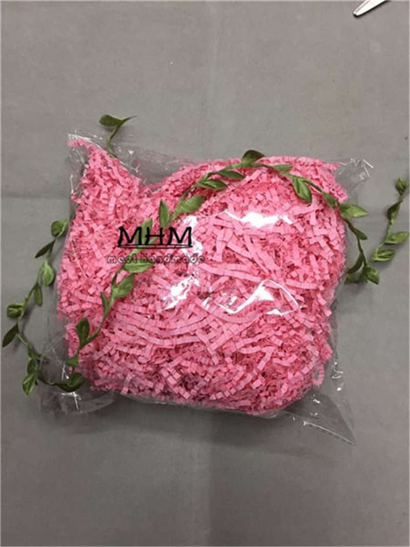 2 poser raffia strimlet krøllet papir konfetti boks fyllmateriale bursdag bryllupsfest rekvisita