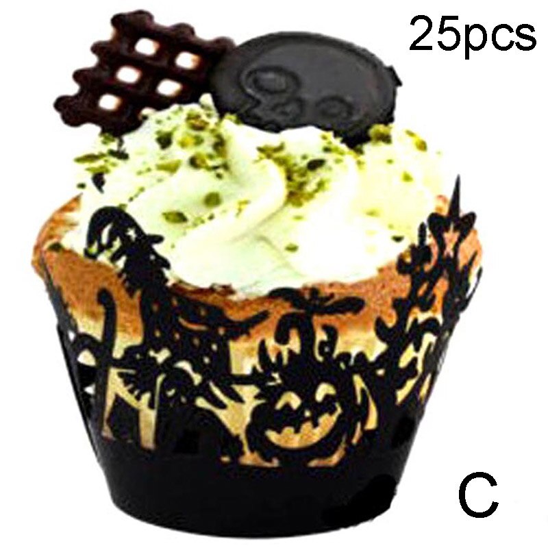 25 sets/muffin cake cupcakes modellering eyeliner cake bakken cake box party cup doos cake tray mold decoratie toolsMK: B