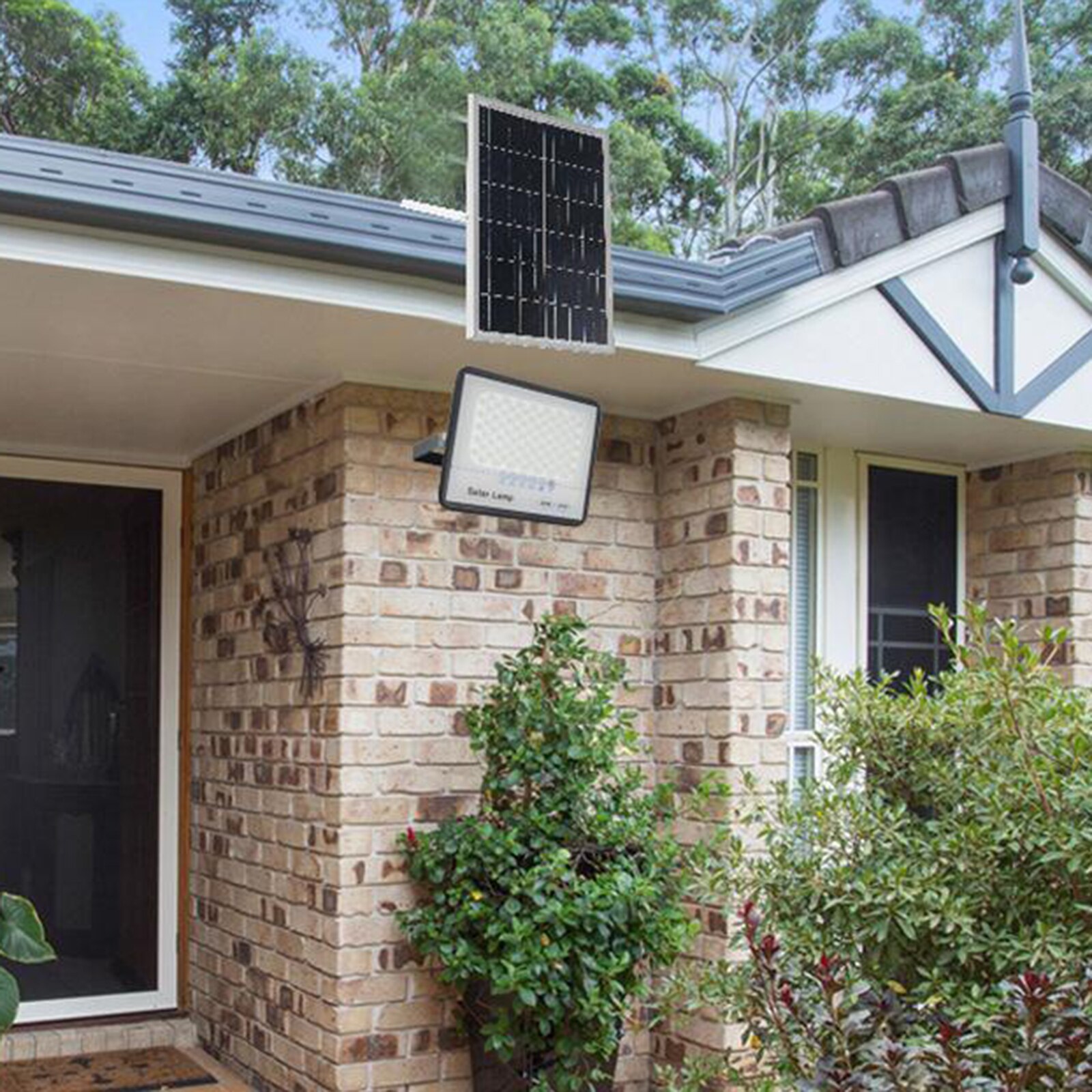 LED Solar Panel Light Outdoor Garden Fence Yard Lamp Remote Control 50W: 300W