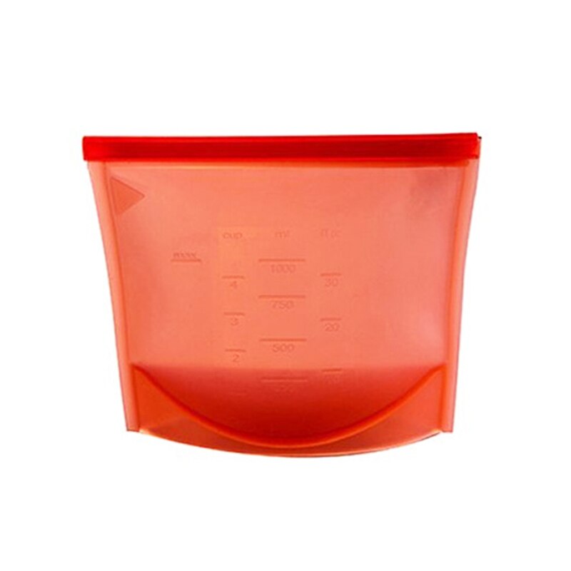 Bolsas reutilizables de silicona para alimentos al vacío, sellador de alimentos frescos, bolsas de almacenamiento de leche y fruta, nevera, bolsa organizadora para almacenamiento, 1000ml: No.2 / 1000ml