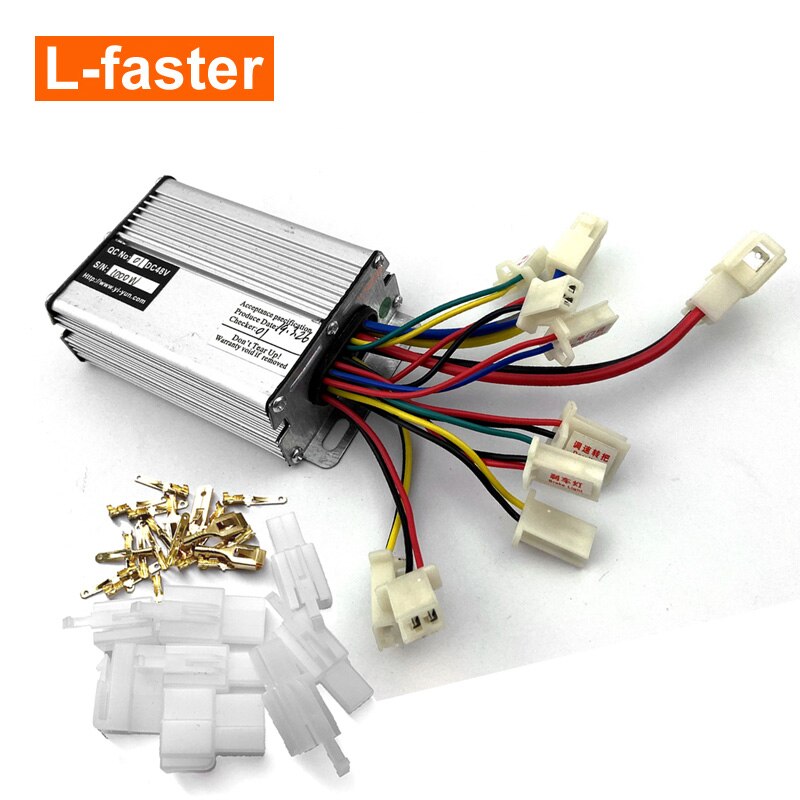 48V 1000W Elektrische Fiets Borstel Dc Motor Controller 36V MY1020 Motor Vervanging Control Box Voor Escooter Fiets: With plugs / 36V 1000W