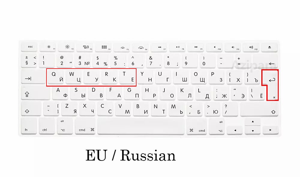 Coque de clavier en silicone souple EU/US pour Macbook Pro 13 Pro 15 CDROM A1278 A1286, EU/US/russe: EU-White