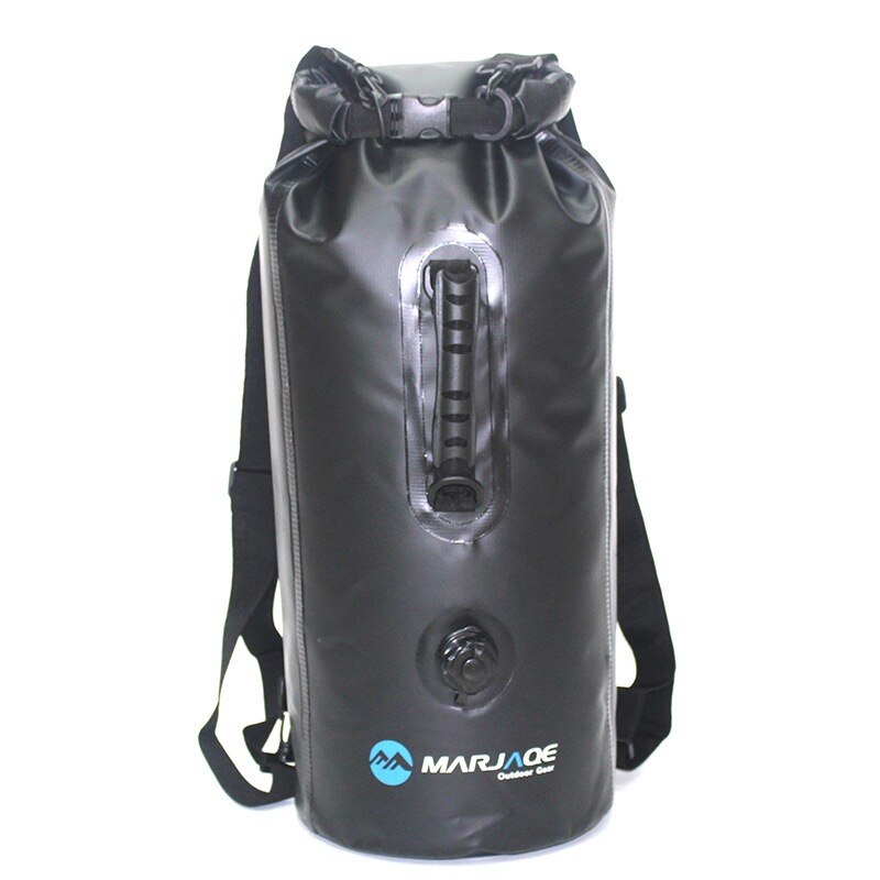 30l oppblåsbare dykkebag vanntett tørr bag ryggsekk sammenleggbar bøtte fiske roll top ryggsekk hav drybag kajakk utendørs pakke: 30l svarte 2