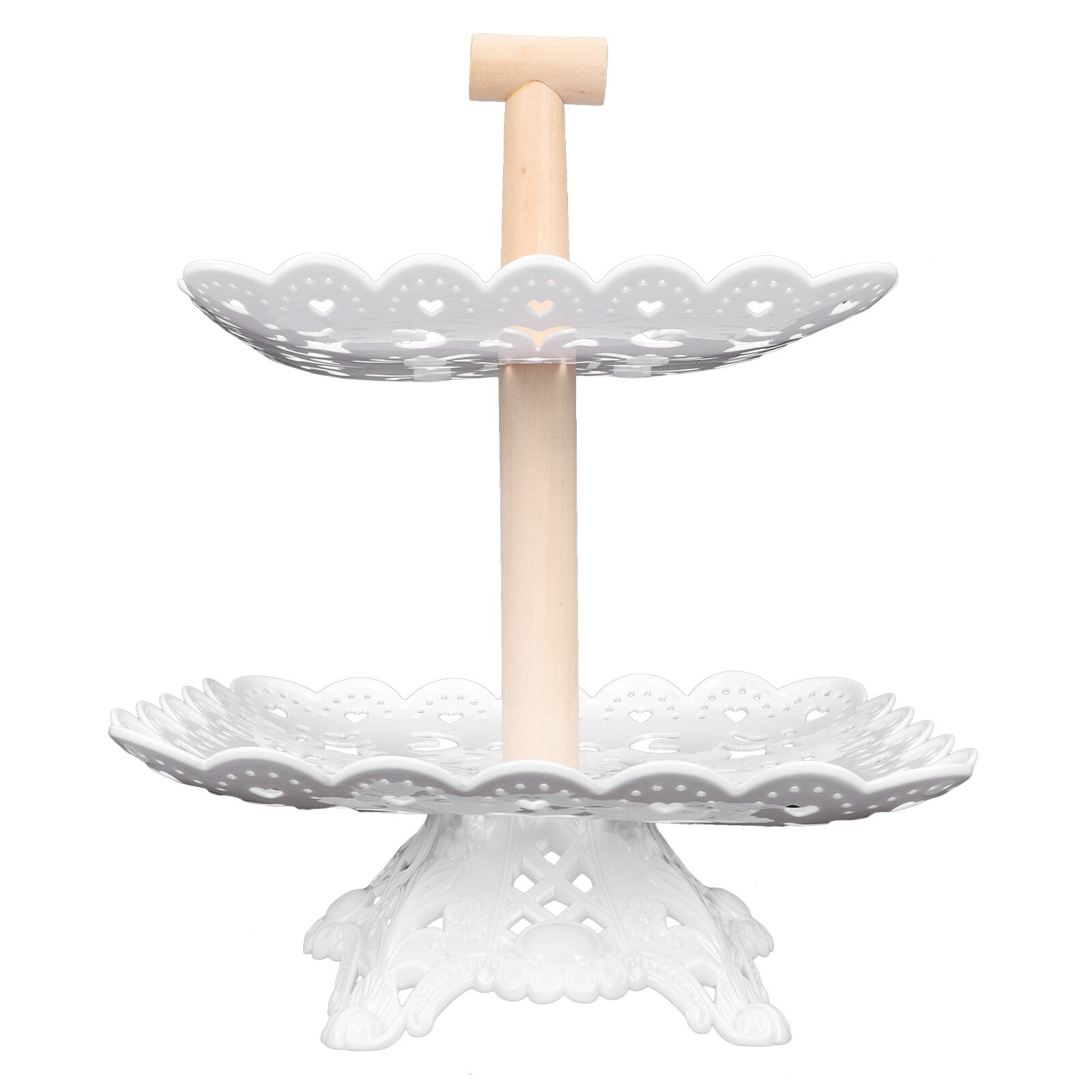 1 Set Multi-layer Wedding Cake Stand Plastic Cake Display Stand Multi-layer Stand: 30x23cm