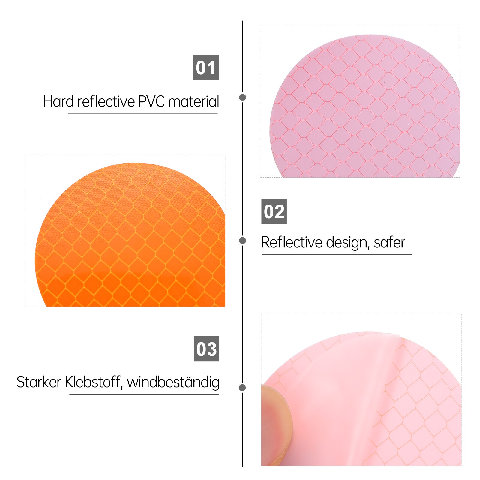 30Pcs Nuttig Anti-Collision Auto Stickers Heldere Reflecterende Decal Waarschuwing Sticker