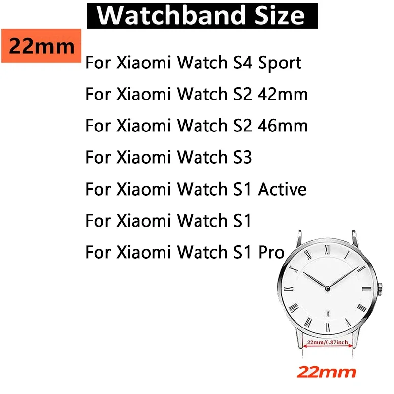 Metallrem til xiaomi watch  s4 sport klokkerem til xiaomi watch  s3 s2 armbånd korreas klokkerem til xiaomi watch  s1 pro armbånd