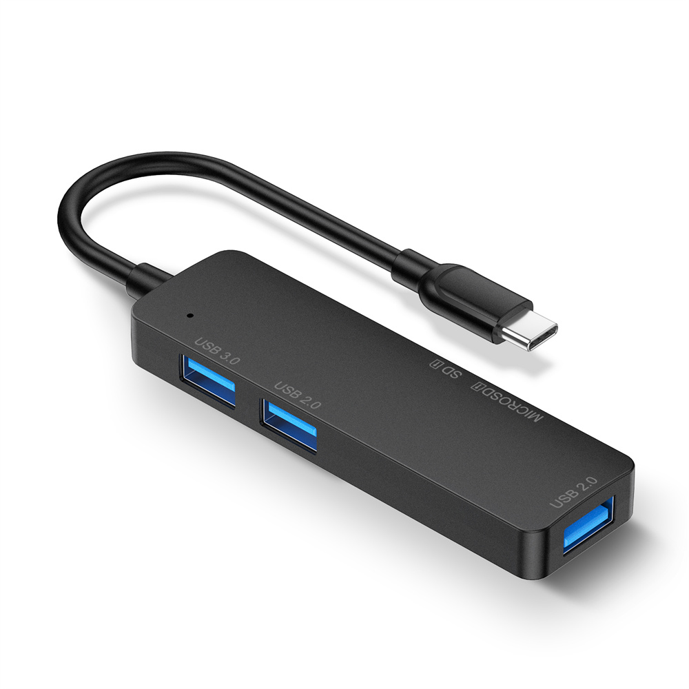 Lecteur de carte HUB USB 3.0 à 3 ports USB C type c répartiteur Mini lecteur de cartes 2 en 1 pour SD TF Micro SD pour Windows Vist: Violet