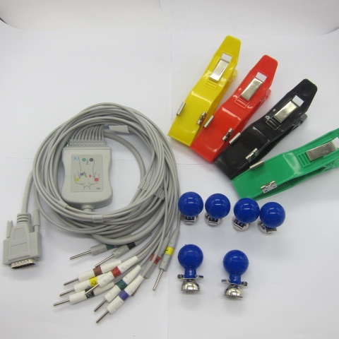 B typ beliebte Nihon kohden Ekg-kabel mit saug-und Klemme EKG elektrode