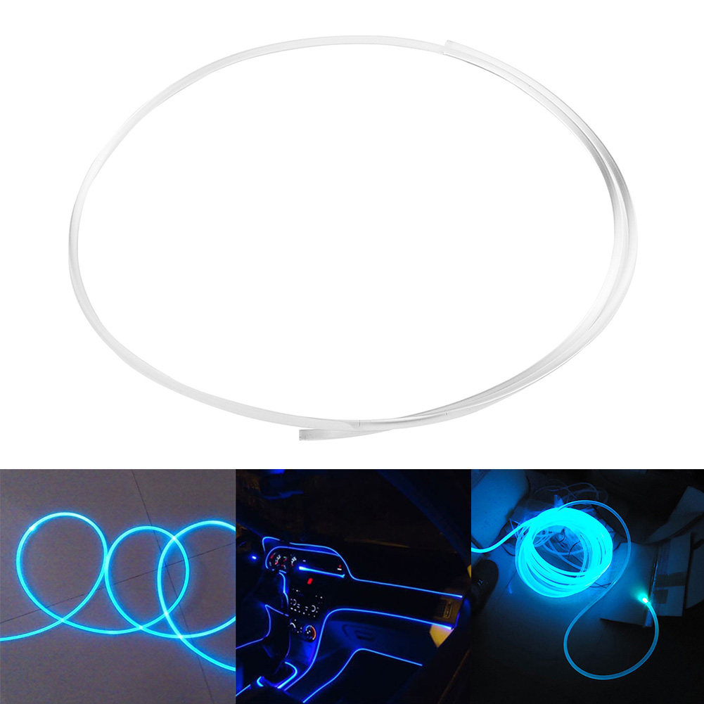 Pmma sideglødende optiske fiberkabler 1.5/2/3/4mm led-optiske kabler for biler takbelysning lyssterke festlys fargerik dekor