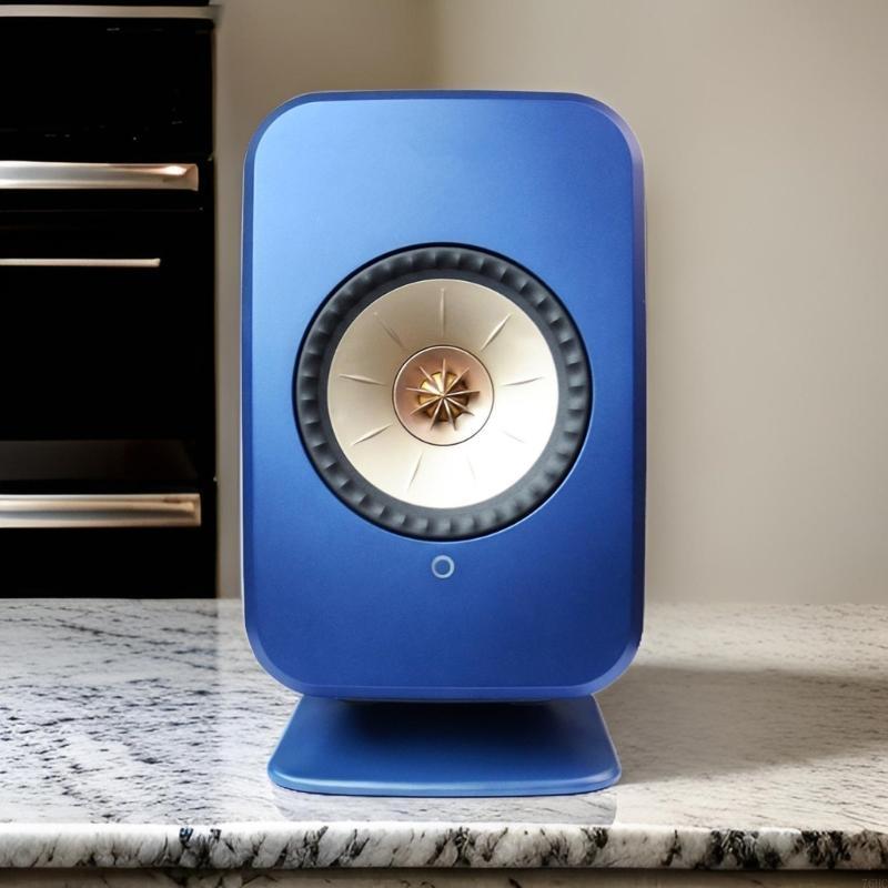 Desktopluidspreker staat professionele studiomonitoren staan voor KEF LSX II speakers bureau surround geluidsluidsprekeropnemers