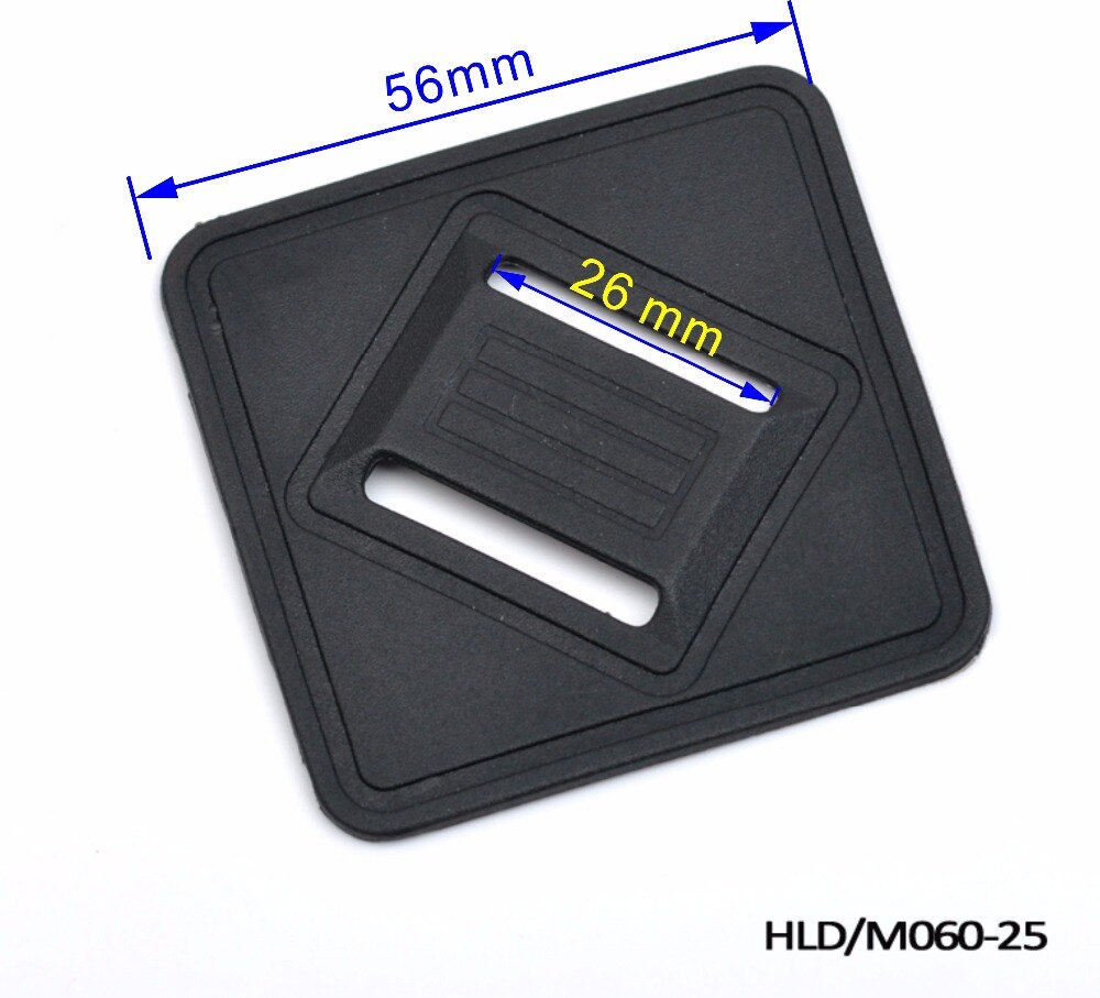 60 piezas 1 "25mm negro plástico silicona correa de hombro almohadilla de goma para mochila Correa correas parches HLD/M060-25