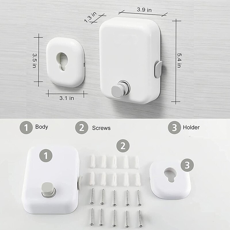 Retractable Clothesline Wall Mounted Stainless Steel Laundry Line Clothes Retracting Hanging Clothing Drying Rack