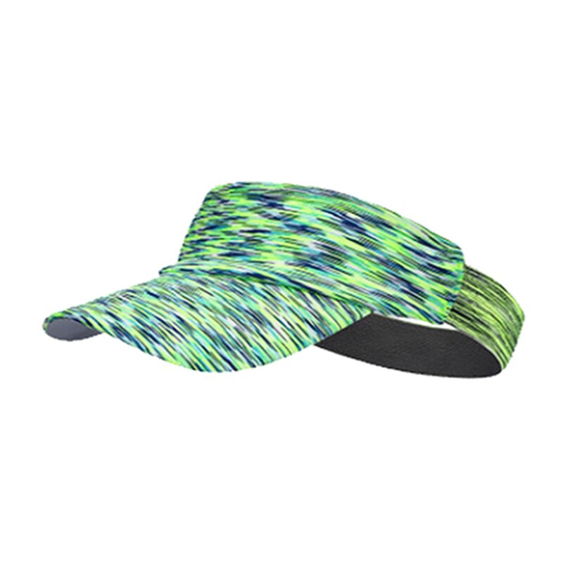 Summer Sports Visors Striped Sunshade Beanie Hat Elastic Unisex Hollow Cap for Hiking Camping Running Tennis: GR