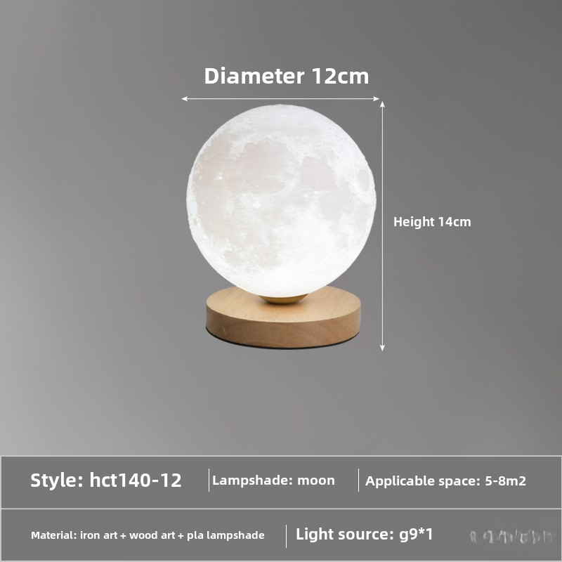 3d månelamper soveværelse sengebordslampe usb-stik natlamper lamper til stue standerlampe indretning hjem: Blå / Grå