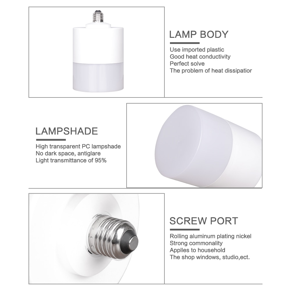 Led Hoge Heldere Fotografie Lamp Verlichting Lampen E27 Socket Wit Verlichting Voor Video Foto Studio