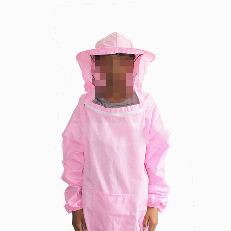 Ropa de apicultura, abrigo de apicultura, herramientas de apicultura, abrigo de abeja, gorro antiabejas, traje de protección contra abejas: Rosa
