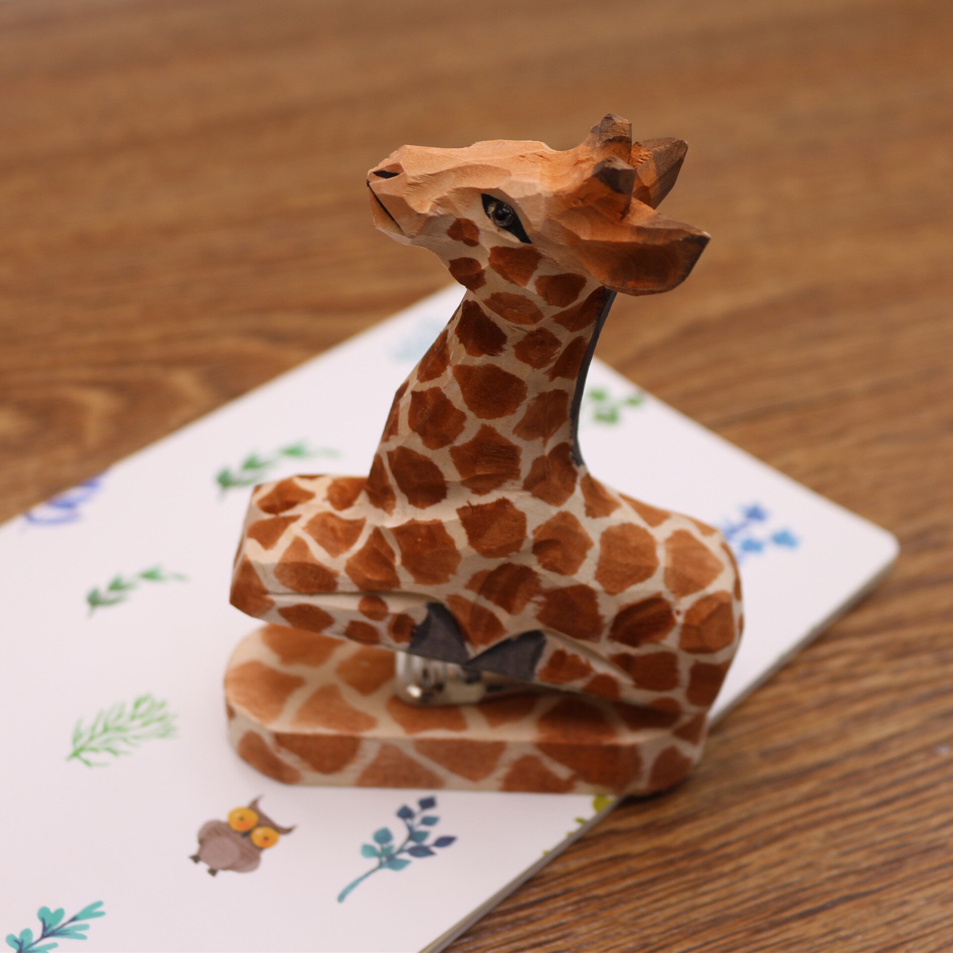 Handicraft Wooden Animal Stapler Office Supplies Wooden Stationery Stapler School Business Office: 8