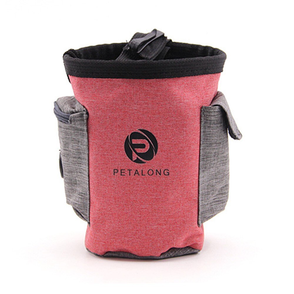 Dog Training Treat Bag Pet Agility Bait Training Bags Reward Waist Bag Detachable Portable Outer Phone Keys Snack Pocket Pounchs: Red