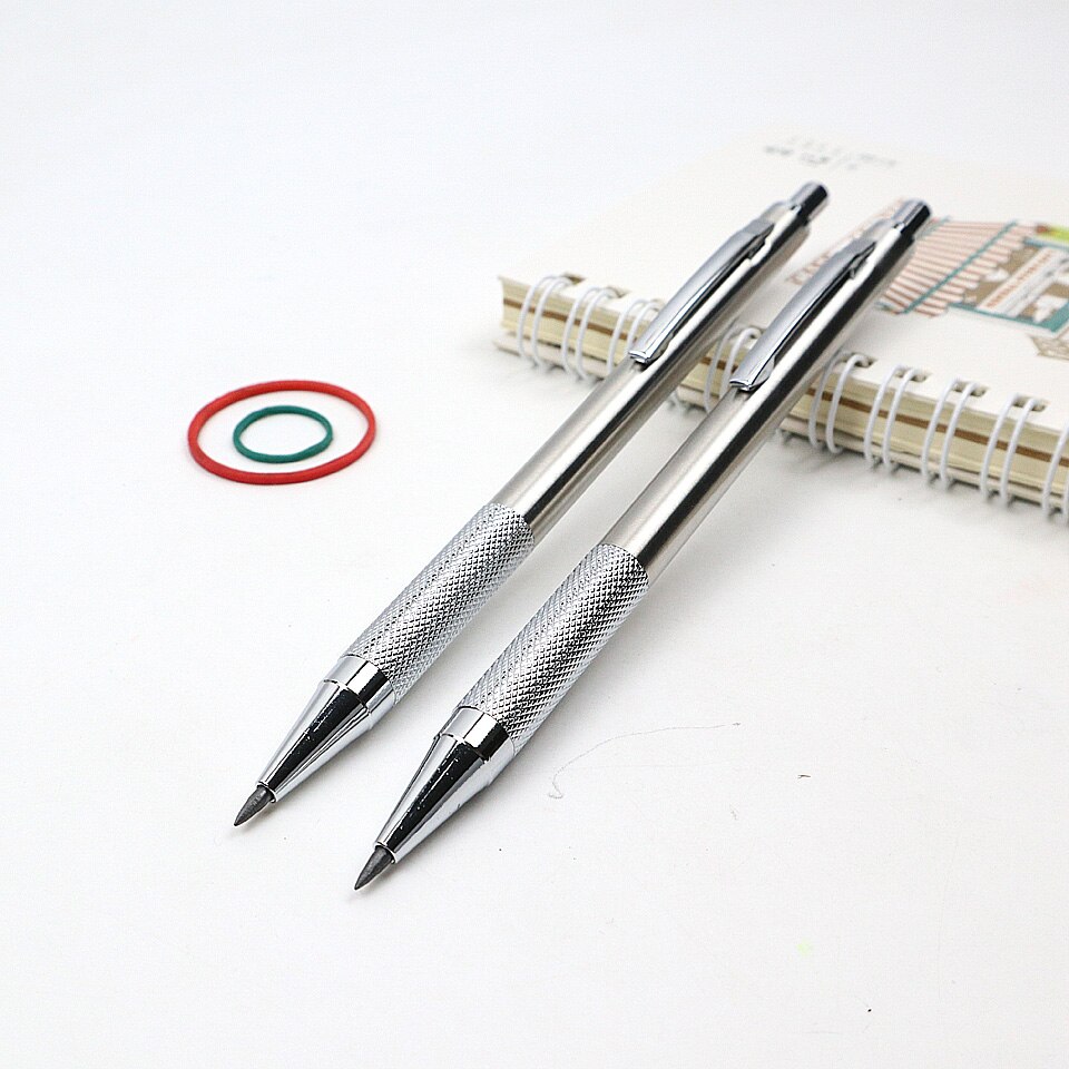 Metal Mechanical Pencil 2.0 Sketch Drawing Automatic Pencil Send 2 Pencil lead 2B For School Office Stationery