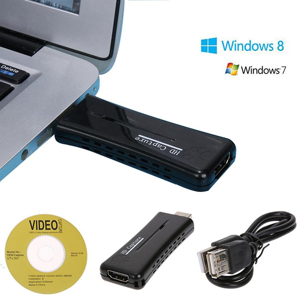 Zwart 1080P USB2.0 Hdmi Video Capture Card 1 Way Hdmi Mini Video Capture Card Voor Pc Computer Windows 7 8 10