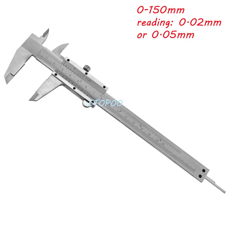 Mini Vernier Caliper 70mm Stainless steel Hardened Metric Machinist vernier caliper thickness gauge 0-70/100/150/200/300mm: 0-150mm