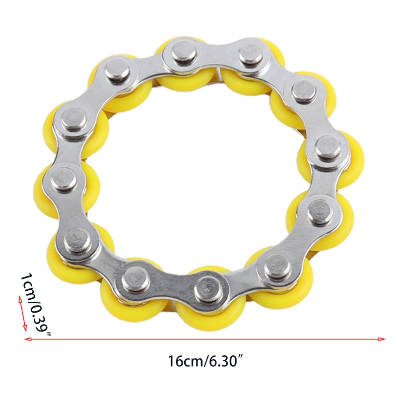 Fidget Spinner Bike Chain Bulk Fidget ansia rilascio giocattolo stress Vent Mini Key Flippy Chain 4 colori metallo Non sbiadito