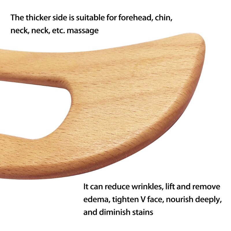 Q1QD Wooden Guasha Tools Anti Cellulite Massage Tool Wood Lymphatic Drainage Paddle Gua Sha Massage