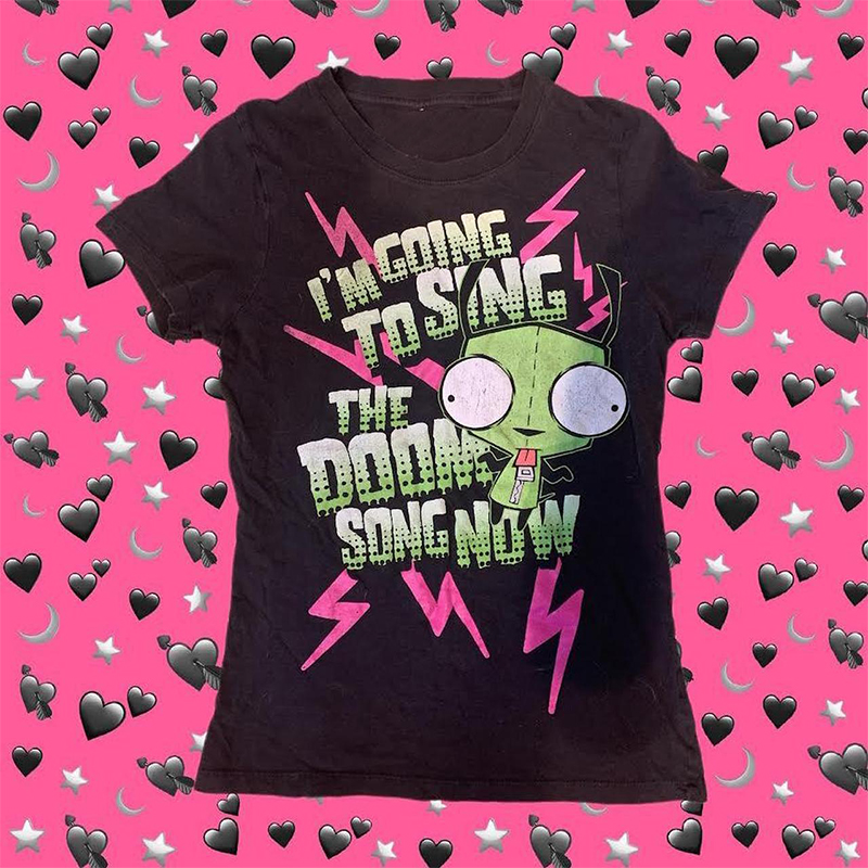 Esthétique Emo y2k hauts été bébé t-shirts hauts Streetwear gothique Harajuku graphique Cool fille T-shirt Vintage culture hauts femmes vêtements: M / Beige