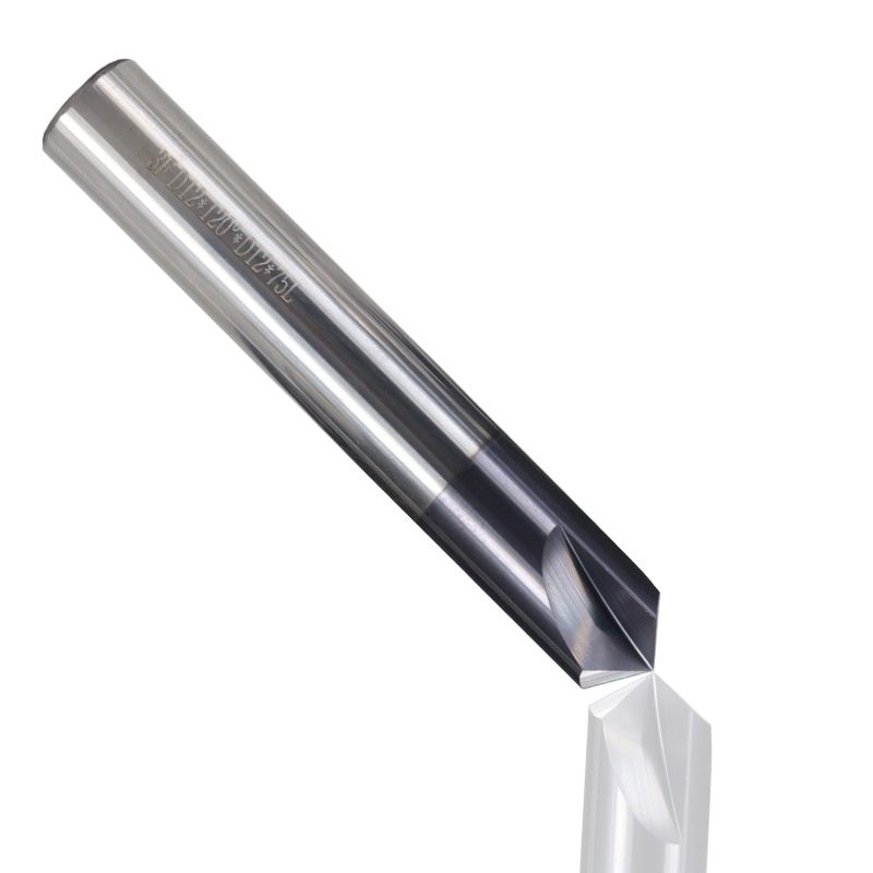 Wolframkarbid 3 sporfres 120 grader cnc fres 2-12mm for gravering av aluminium kobberverktøy avgrading endefres