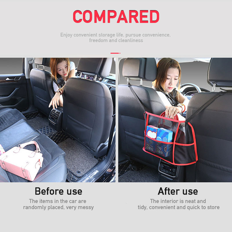 Car Net Pocket Seat Back Mesh Organizer Handbag Holder Net Bag Barrier of Backseat Pet Kid Auto Storage Pouch for Phone Document